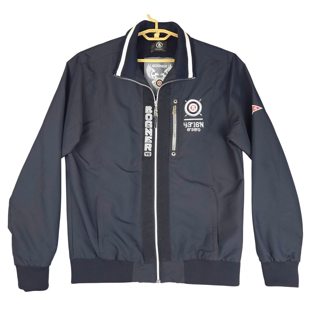 Bogner Navy Blue Full Zip Yacht Club Bomber Jacket Womens XXL